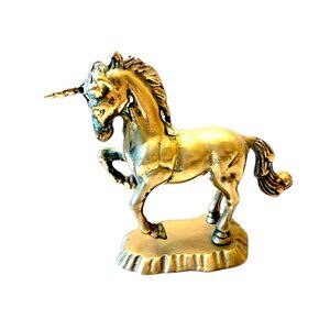 Vintage Solid Brass Unicorn Figurine